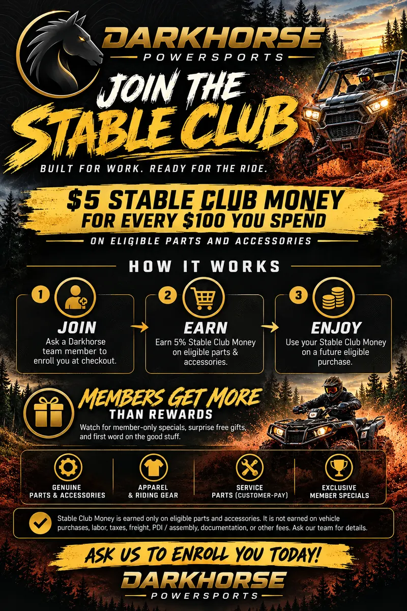 Join the Stable Club poster from Darkhorse Powersports